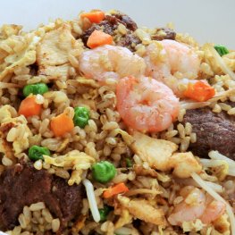 96 Pan Acean Fried Rice w/ Natural Brown Rice or Jasmine Rice